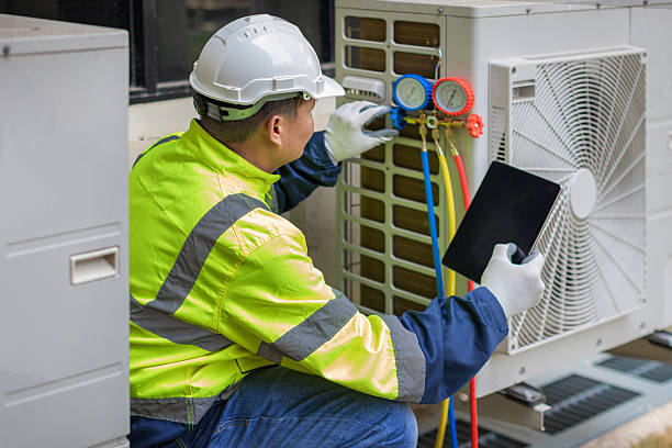 Professional Hvac technician working in March Air Reserve Base, CA